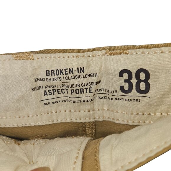 Old Navy Mens Broken-In Khaki Shorts Classic Length Size 38 - Picture 3 of 5